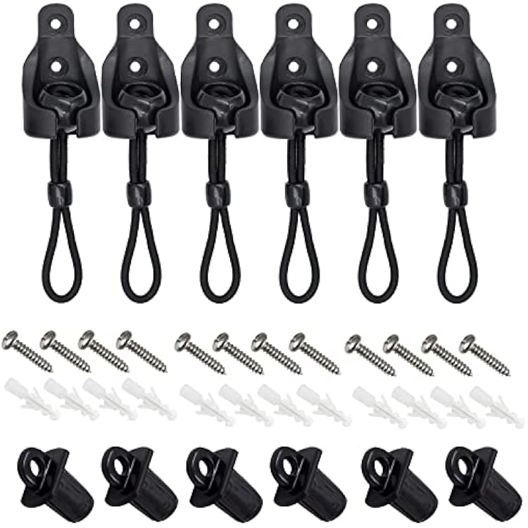 Sunshade Replacement Accessories, Bungee Jumping kit and Cover end 3 Sets, Suitable for Coolaroo External Roller Blinds and Cordless Roller Blinds Black