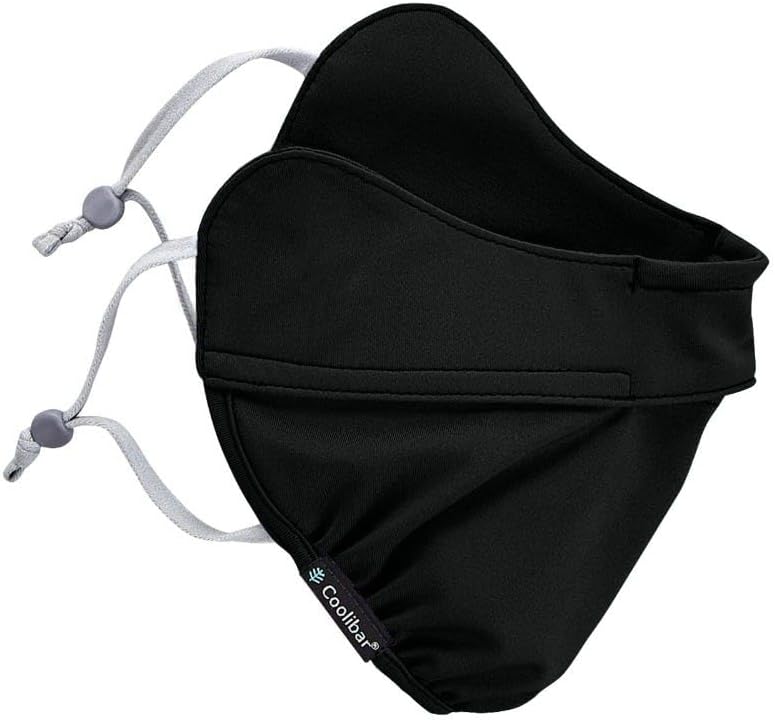Coolibar UV Face Mask with Adjustable Features - UPF 50+ Sun Protection - Zenith in Black