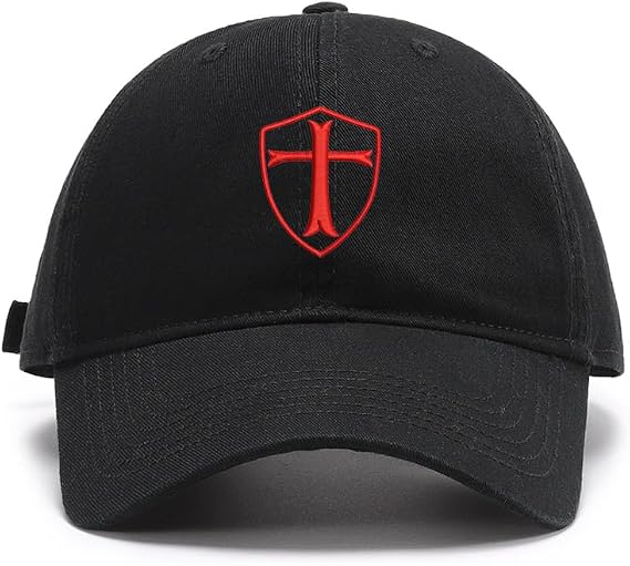 Men's Unisex Baseball Cap for Knights Templar Shield Red Cross Embroidery Hat Cotton Casual Baseball Caps