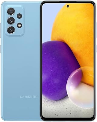 SAMSUNG Galaxy A72 256GB, 8GB 6.7, Snapdragon 720G, 5000mAh Battery Dual SIM GSM Unlocked 4G LTE T-Mobile, AT&T, Metro, Global International Model A725FDS wFast Car Charger, Awesome Blue