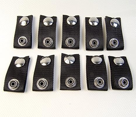 Extender Snaps for Your Boat Cover, Black (Extend A Snap), Adds 1.5" Inch, Finger Loop Built in, 10 Piece Set
