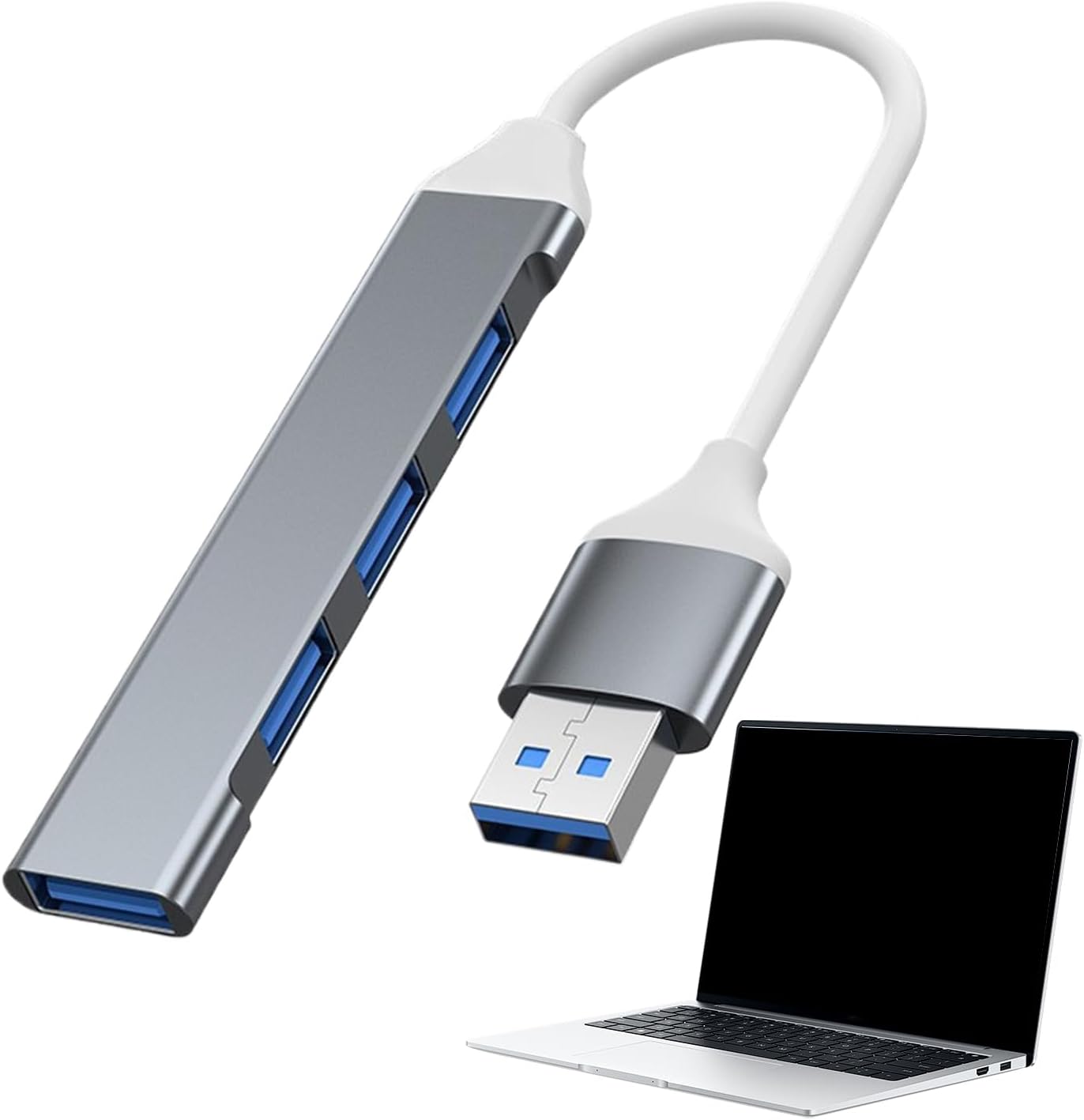 Usb 3.0ハブスプリッター – ポートスプリッター、ポータブルエクステンダー | ノートパソコンオーディオアクセサリー、プリンター入力デバイス、ゲームコントローラドライブコネクター用高速usbエクスパンダー デスクワークステーションセットアップ用