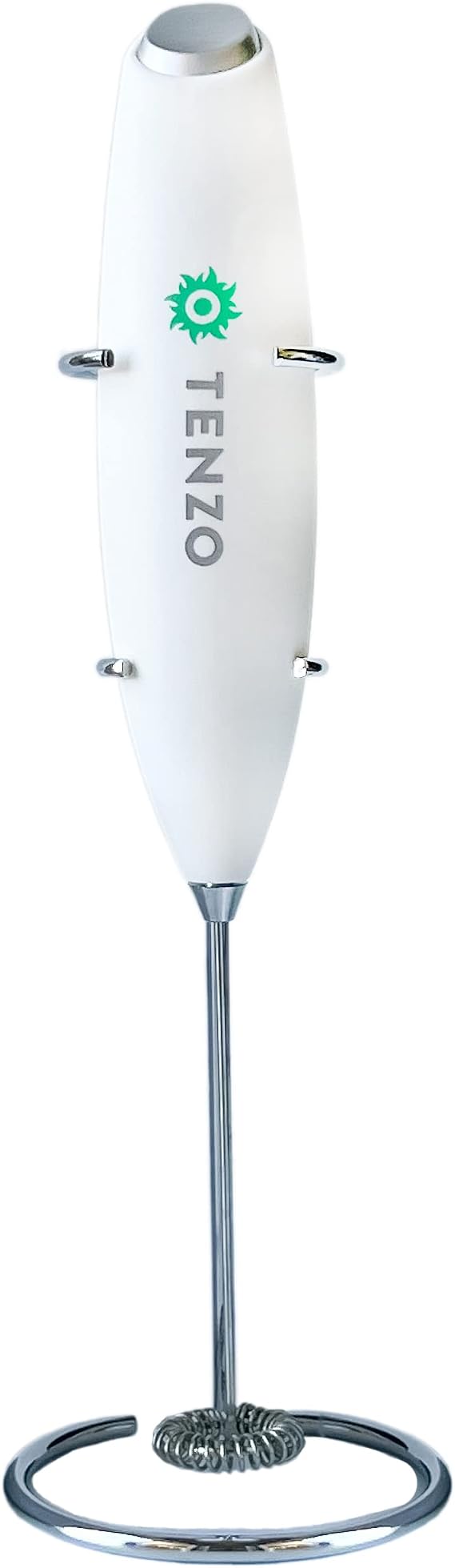 Tenzo Electric Matcha Whisk and Milk Frother (Batteries Included) - Handheld Foam Maker for Matcha Lattes, Coffee, Cappuccino, Mushroom, and Other Drinks
