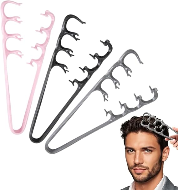 Pack of 3 Texture Comb, Styling Comb Curls, Volumising Tool for Roots, Volumising Wide-Tooth Hair Styling Comb, Ideal for Curly Hair, Hairdressing Styling for Women