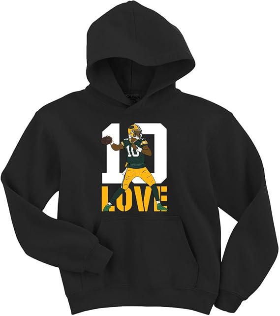 Jordan Love Green Bay 10 Hooded Sweatshirt Hoodie