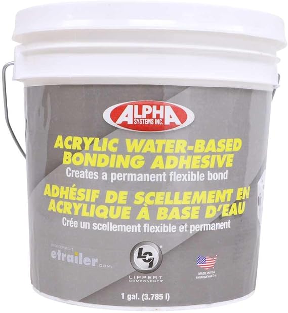 Alpha Systems 8011 Acrylic Water Based Bonding Adhesive - 1 Gallon