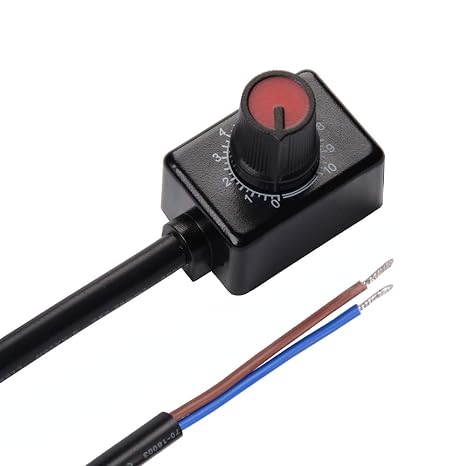 DC 0-10V Knob Dimmer Mini Controller Rotary Switch ON/Off PWM Dimming for 0/1-10V Dimmable LED Drivers Electronic Ballasts Controling Interior Light Grow Lamp