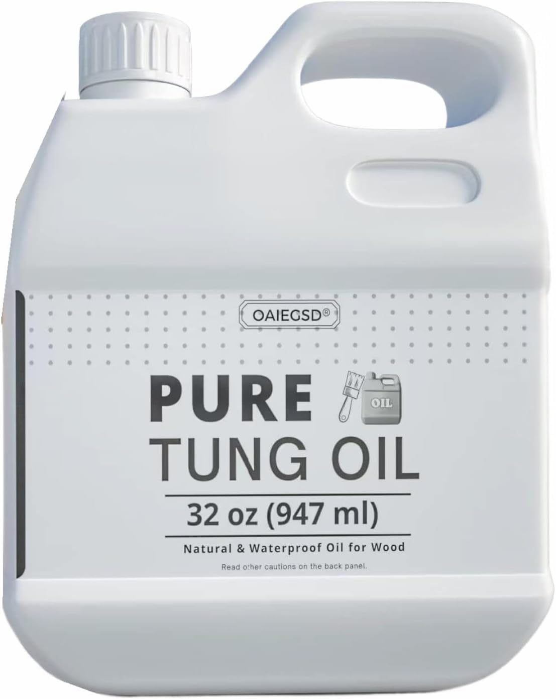 32 Oz PureTung Oil - Waterproof Tung Oil for Wood Outdoor with Brush - Versatile Protection and Care for Furniture, Flooring and Outdoor Wood - by OAIEGSD