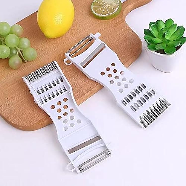 1PZ of RED Kitchen Multifunction Vegetable Fruit Grater Slicer Peeler Shredder Carving Tool 6.7 Inch Long