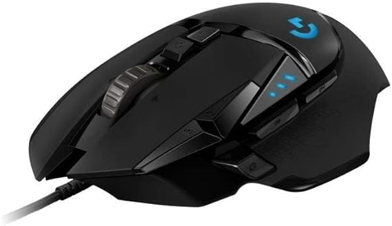 Logitech G G502 HERO Kablolu Oyuncu Mouse, LIGHTSYNC Teknolojisi, 25.600 DPI, 11 Programlanabilir Tuş, 121 gr Ağırlık, Siyah | HERO 25K Sensör, 25.600 DPI, RGB, Ayarlanabilir Ağırlıklar, 11 Programlanabilir Düğme, Yerleşik Bellek, PC/Mac - Siyah