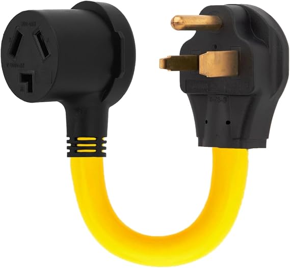 Nema 6-50P to 10-30R Power Adapter Cord, 50A Welder Male to 30A Dryer Female Adapter, STW 10AWG Length= 1Foot
