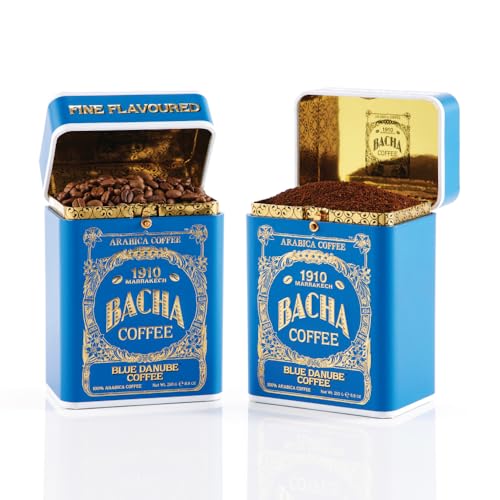 Bacha Coffee | Blue Danube Fine Flavoured Signature Nomad Collection, 100% Arabica Whole & Ground Beans Bundle