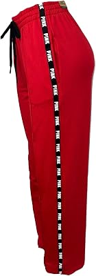 Victorias Secret Pink High Waist Wide Leg Track Pant Color Red Size Large New