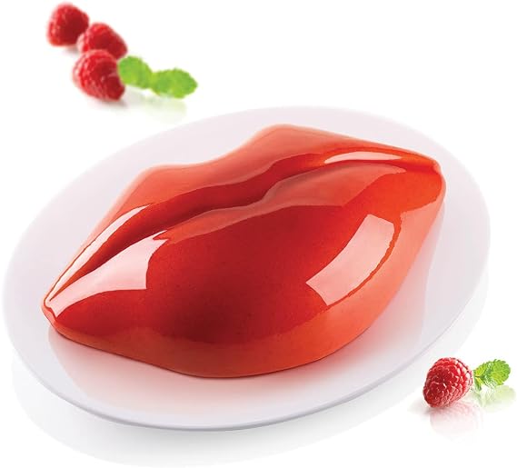 Silikomart Bacio (Kiss) Silicone Mold, Flexible Lip-Shaped Mold with 3D Technology for Baked and Frozen Desserts, Easily Unmolds, Oven, Microwave, Freezer and Dishwasher Safe, Made in Italy