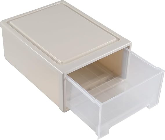 18 Quarts Plastic Stackable Chest Storage Drawer Bins, Storage Organizer Drawer, 1 Pack