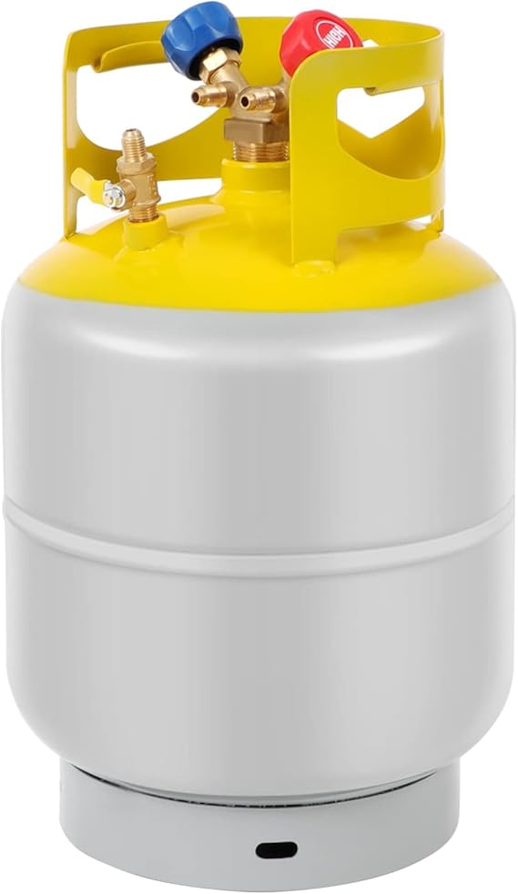 Refrigerant Recovery Tank 30 LB with 1/4 SAE Y-Valve Reusable Cylinder Tank