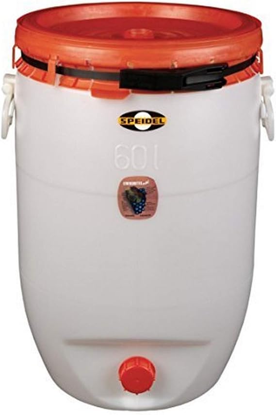 Speidel Plastic Fermenter-60L (15.9 gal), 60L, White, (21007)