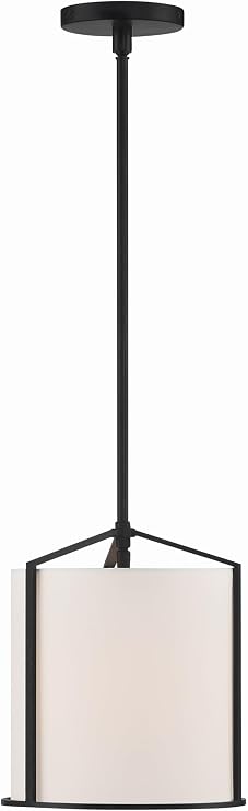 Crystorama Carlyn 1 Light Black Pendant