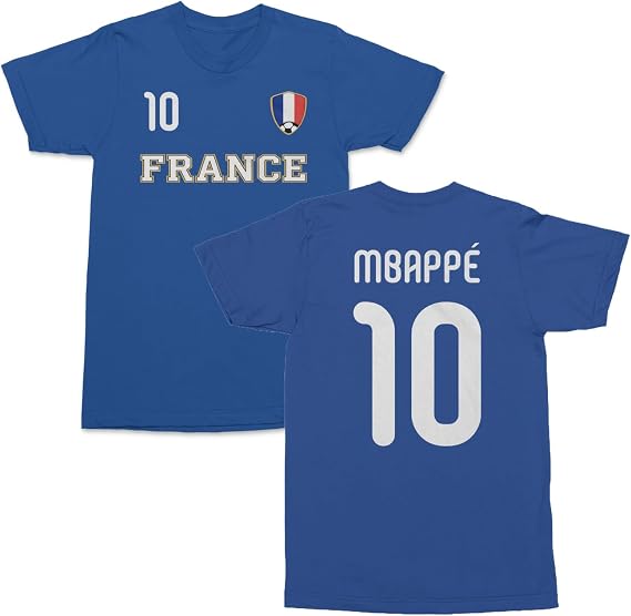 France Mbappe 10 Inspired Soccer Jersey Style 2-Side Unisex T-Shirt