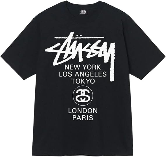Stussy WORLD Tour TEE Graphic Print Short Sleeve T-Shirt