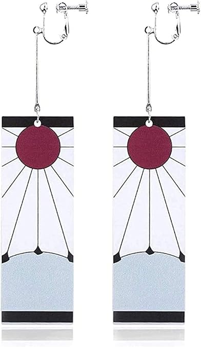 Tanjiro Earring, Kamado Tanjirou Ear Clip, No Ear Hole, Manga Version, Halloween, Christmas, Good Touch, For Cosplay, School Festival, Accessory