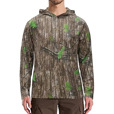 LOOGU Mens Hunting Camo Shirt Lightweight, Camouflage Shirts for Men Long Sleeve Shirt for Fishing Hiking Camping