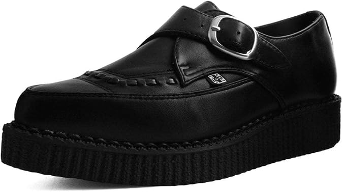 T.U.K. TUKskin Pointed Buckle Creepers for Men & Women, Low Platform Shoes | Polishable faux leather, removable gel insoles, adjustable buckle strap, and low platform sole for lasting comfort daily
