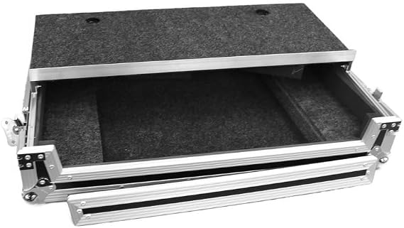 DEEJAY LED TBHDDJREV7LT DJL Fly Drive Case for Pioneer DDJREV7 Pro DJ Controller or Similarly Sized Equipment with Laptop Shelf with Wheels