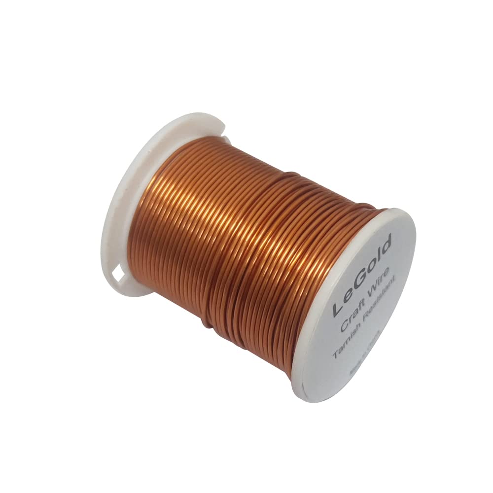 LeGold 28 Gauge 40 Yard Tarnish Resistant Copper Wire Making Jewelry Beading Craft Copper Color