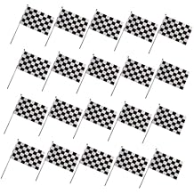 25pcs Checkered Racing Flags for Car Hand Held Flags Race Car Decorations for Race