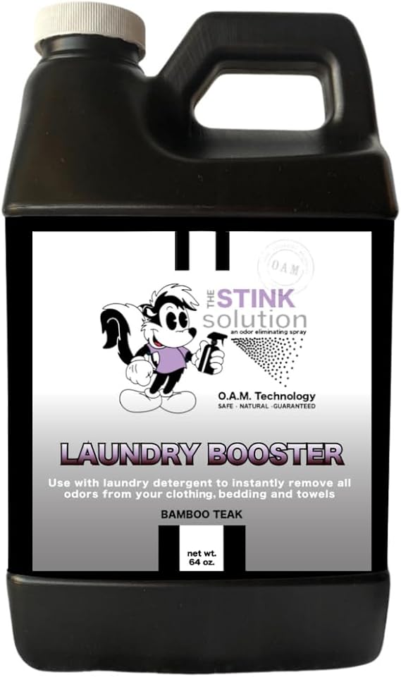 The Stink Solution Laundry Booster Deodorizer, Bamboo Teak, 1 Pack, 64 oz