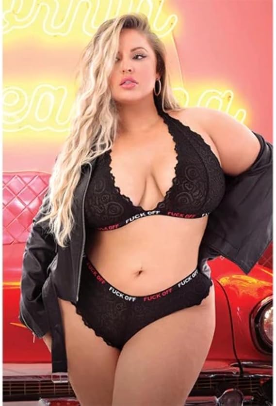 Fantasy Lingerie Vibes FOff Halter&PantySet Blk QS AF921 Q/S