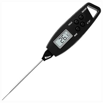 Kitchen Thermometer, with Stainless,Best Food Thermometer,Steel Probe Ultra Fast Instant Read Digital CookingBlack