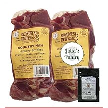 Julia's Pantry Hickory Smoked Country Premium Ham Seasoning Pieces, 2 - 1lb Packages and Sample Red Eye Gravy