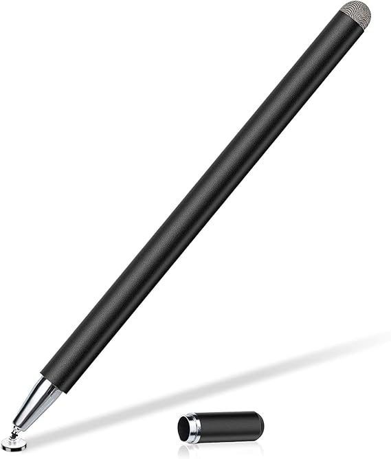 Stylus for Compatible with Samsung Galaxy S24/S23/S22/S21/S20/FE/Plus Phones - Touch Screen Pen Fiber Tip Aluminum Lightweight Black