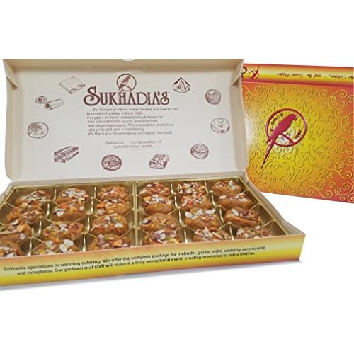 Sukhadia Sweets - Halvason - 32oz box 24pc - Indian Mithai Gift - Freshly Made In USA