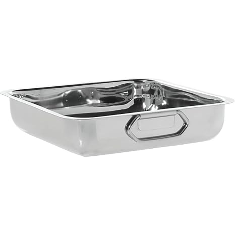 HUBERT Balti Bowl Cooking Pan Square Stainless Steel - 12"L x 12"W x 2 3/4"H