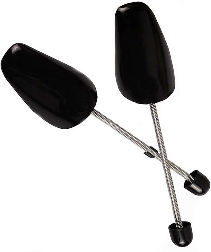 1 Pair Shoe Stretcher Plastic Adjustable Shoe Tree Boot Holder Support with Tension Spring Coil for Men and Women