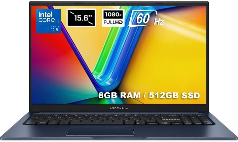 ASUS VIVOBOOK 15 X1504VA-BQ5386 INTEL CORE 5-120U 8GB RAM 512GB SSD 15.6″ FreeDOS Notebook