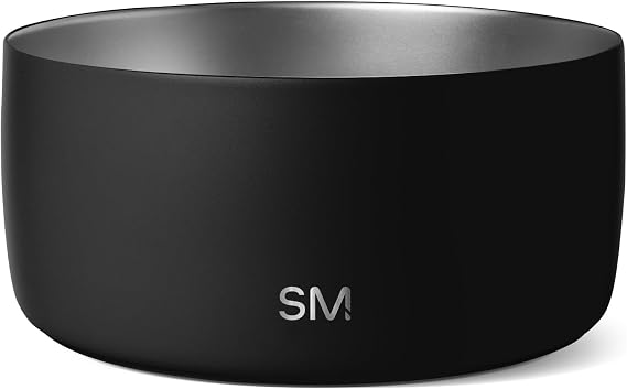 Simple Modern Dog Bowls & Cat Bowls | Large (8 Cups) | Black