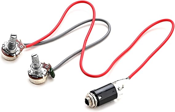 Single Coil Pickup Wiring Harness Volume Tone Jacks Guitar Harness for Electric Bass Kit