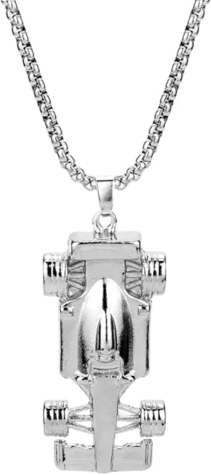 New 2025 F1 Formula One Race Racing Car Pendant Necklace Men Hiphop Jewelry Snake Chain Metal Key Chain Mens Necklaces Charm Gift Jewelry Fashion Accessories Creative Gift