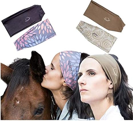Equestrian Headbands for Women, 4 Piece Bundle