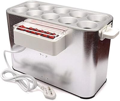 YiFun Trade Commercial 10 Tube Eggroll Sausage Roast Hotdog Sandwich Helper Baking Machine Egg Roll Maker 110V