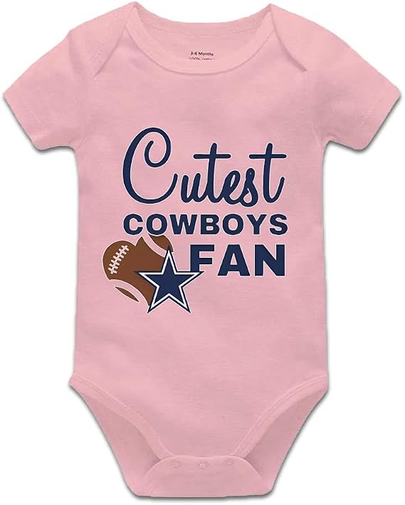 Cutest Cowboys Fan Infant Bodysuit Football Jumpsuit Rompers