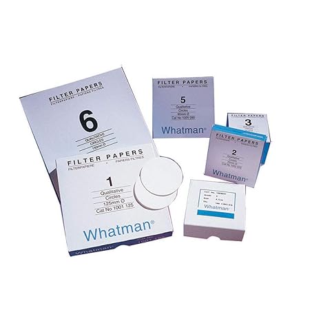 Whatman 1005-125 Qualitative Filter Paper Circles, 2.5 Micron, 94 s/100mL/sq inch Flow Rate, Grade 5, 125mm Diameter (Pack of 100)