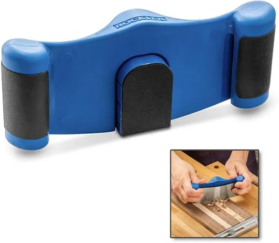 Rockler Cabinet Scraper Holder Durable Wood Planner w/Ergonomic Grip & Adjustable Flex for Precision - Furniture Scraper Tool To Reduce Hand Strain - Ideal Carpenter Tools for Smoothing Projects
