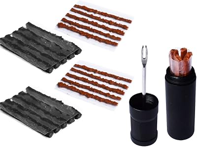Bike Tubeless Tire Tyre Repair Kit Plugger Plugs Tool Repair Tires Fix Flat Puncture MTB and Road Mountain Bicycle  25 Strips 10 x1.5 mm  5 x 2.5 mm  10 x 3.5 mm