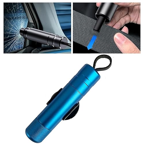 2024 New Safe Hammer Glass Breaker, Safehammer & Seatbelt Cutter, Car Window Breaker, Safe Hammer Glass Breaker Under Water, Car Safety Hammer, Essential Tools for Car Emergency Escape D-Blue