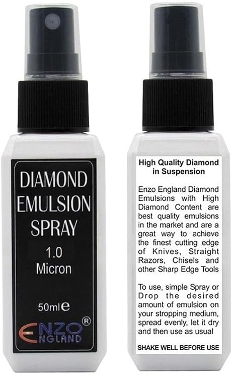 50ml Poly Diamond Stropping Emulsion Premium Quality Diamond Suspension Knife Sharpener Poly Diamond Spray 0.5, 0.25, 1.0, 2.0 & 4.0 Micron (1.0 Micron)